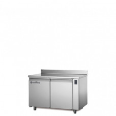 Masă frigorifică de patiserie, EN60×40, cu unitate de la distanță, cu 2 ușă, cu suprafață de lucru și plintă, temp.-2°+8°C, Coldline TA13/1MJR