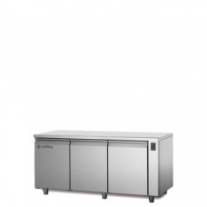 Холодильный стол кондитерский, EN60×40, c 3 дверьми, c столешницей, без бортика, с выносным агрегатом, темп. -2°+8°C, Coldline TP17/1MJR