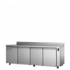 Холодильный стол кондитерский, EN60×40, c 4 дверьми, со столешницей и бортиком, с выносным агрегатом, темп. -2°+8°C, Coldline TA21/1MJR