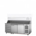 Refrigerated Pizza Counter EN60×40, 2 doors and drawer, without refrigerated prep top,plug-in, temp -2°+8°C, Coldline TZ13/1MC