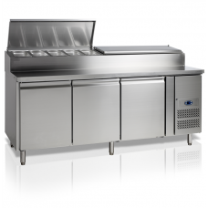 Холодильный стол для приготовления сэндвичей, GN1/1, 520 л, Tefcold SS8300-P