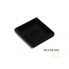 Tavă mică pătrată, 100 Single Portions Tray – Square 58 x 58 mm, 52.005.20.0002, Silikomart