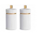 Set of 2 whit mills, for salt and pepper, 12 cm, from biscuit porcelain, Duo, 35747, L’objet, Peugeot