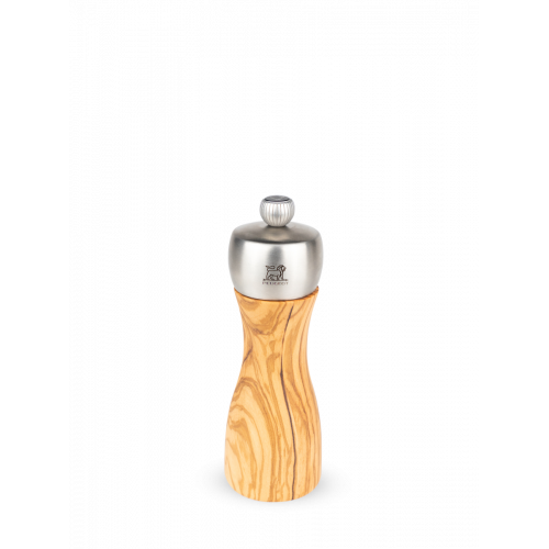 Manual pepper mill, olive wood and stainless stee ,15 cm, 17163, Fidji, Peugeot