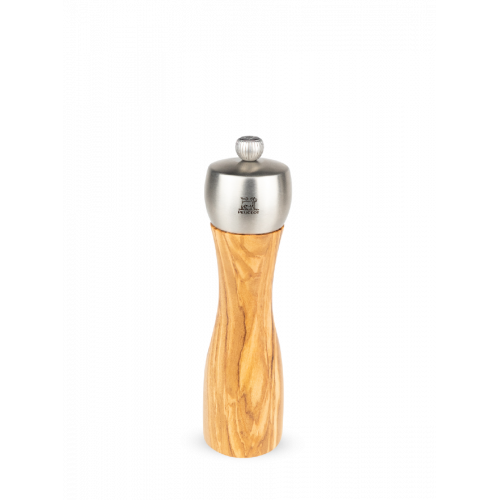 Râșniță manuală pentru piper, din lemn de măslin, 20 cm, 33828, Fidji, Peugeot