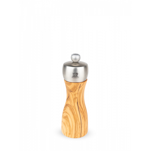 Râșniță manuală pentru sare, din lemn de măslin, 15 cm,33811, Fidji, Peugeot