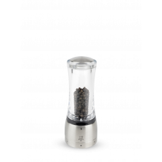 Manual pepper mill, u’Select, acrylic and stainless steel, 16 cm, 25427, Daman, Peugeot