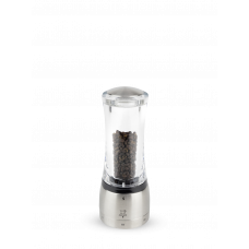 Râșniță manuală pentru piper Timut, u’Select, din acril și oțel inoxidabil,16 см, 34139, Daman, Peugeot