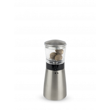 Manual salt mill, nutmeg mill in stainless steel and acrylic with magnetic cover, 33088, Daman, Peugeot