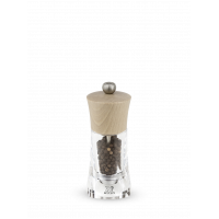 Râșniță manuală de piper, din lemn de fag și acril, de culoare naturală, 14 cm, 28374, Oléron, Peugeot