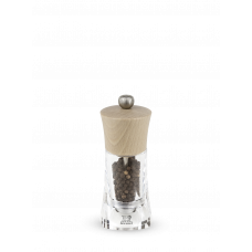 Manual pepper mill in wood and acrylic, natural coloir, 14 cm, 28374, Oléron, Peugeot