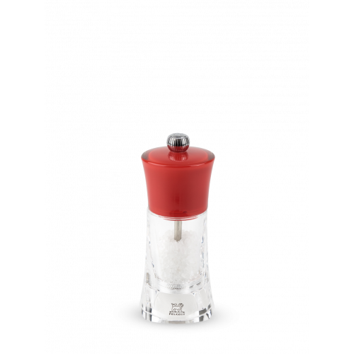 Manual salt mill, in acrylic, red, 14 cm, 28985, Molène, Peugeot