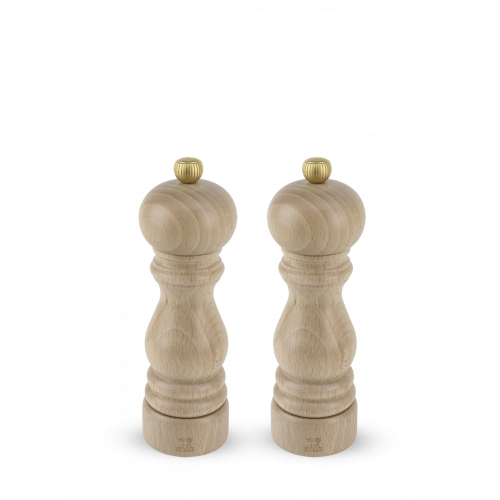 Duo of u’Select manual salt and pepper mills in natural wood, 18 cm, 23386 Duo, Paris, Peugeot