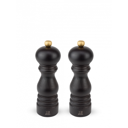 Duo of u’Select manual salt and pepper mills, from wood, chocolate colour, 18 cm, 23461, Duo, Paris, Peugeot