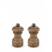 Duo de râșnițe manuale de sare și piper, din lemn de fag, cu finisaj antichizat, 10 cm, 30933, Bistro Antique, Peugeot