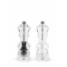 Duo of manual salt and pepper mills in acrylic, 18 cm, 900818, Duo Nancy, Peugeot