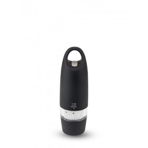 Электрическая мельница для соли в ABS, Soft Touch черная,18 см, 25939, Zest, Peugeot