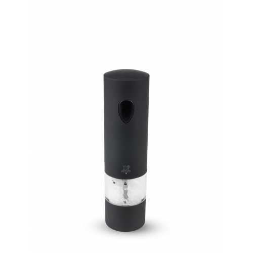 Electric salt mill, soft touch black ABS, 20 cm, 24598, Onyx, Peugeot