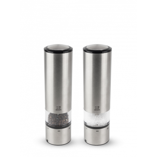 u’Select electric salt and pepper mills in stainless steel, 20 cm, 2/27162, Elis Sense, Peugeot