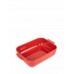Formă dreptunghiulară de copt, din ceramică, culoarea roșie, 25 cm, 60091, Appolia, Peugeot