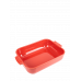 Formă dreptunghiulară de copt, din ceramică, culoarea roșie, 32 cm, 60053, Appolia, Peugeot