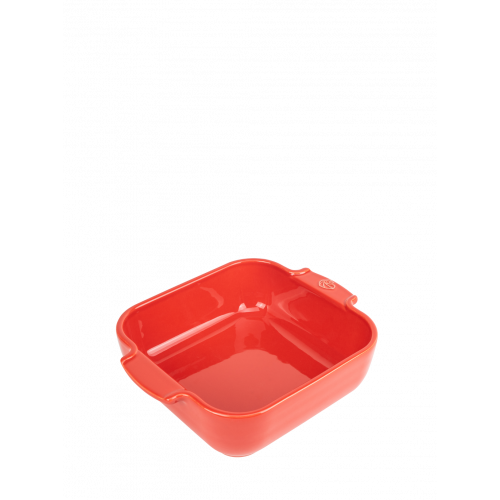 Formă pătrată de copt, din ceramică, culoarea roșie, 21 cm, 60213, Appolia, Peugeot