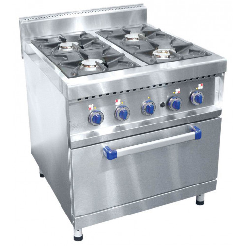 Gas plate ABAT ПГК-49ЖШ four-burner with frying cupboard (series 900)