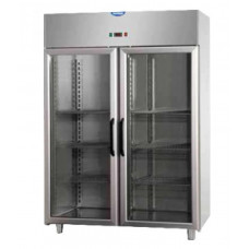 2 doors Stainless Steel 1200 Refrigerated Cabinet designed for Normal Temperature remote condensing unit Tecnodom AF12EKOMTNSG