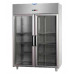 2 glass doors Low Temperature Stainless Steel 1200 Refrigerated Cabinet with 1 Neon light inside Tecnodom AAF12EKOMBTPV
