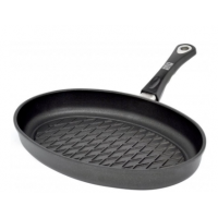 Профессиональная антипригарная гриль-сковорода, овальная 3524BBQ-E-Z20B, AMT