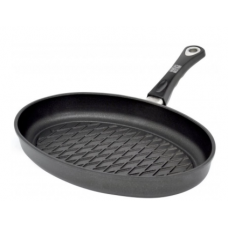 Tigaie grill profesională antiaderentă, ovală 3524BBQ-E-Z20B, AMT