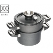 Набор для приготовления на пару с крышкой, индукционный I-1424-E-SET, AMT