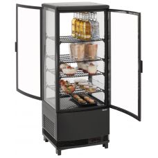 Mini vitrină frigorifică 98L2T neagră, 700698, Bartscher