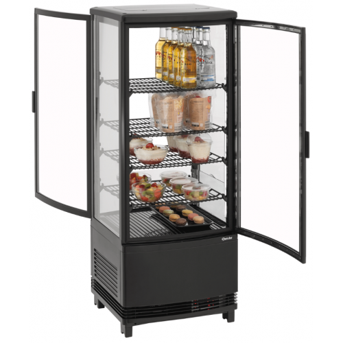 Мини-витрина холодильная 98L2T черная, 700698, Bartsher