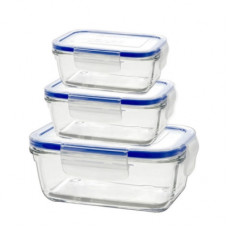 Set Square food containers, Set Superblock R 3Pz (14-17-20), SO6, 14070320, Borgonovo