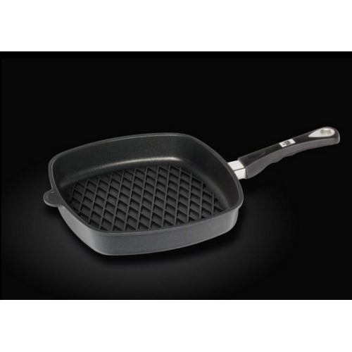 Square pan with BBQ pattern, with induction, I-E285BBQ, AMT