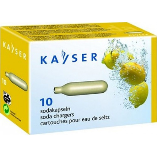 Одноразовые баллончики CO₂ для сифона воды, 10 шт, Kayser Одноразовые баллончики CO₂ для сифона воды, 10 шт, Kayser