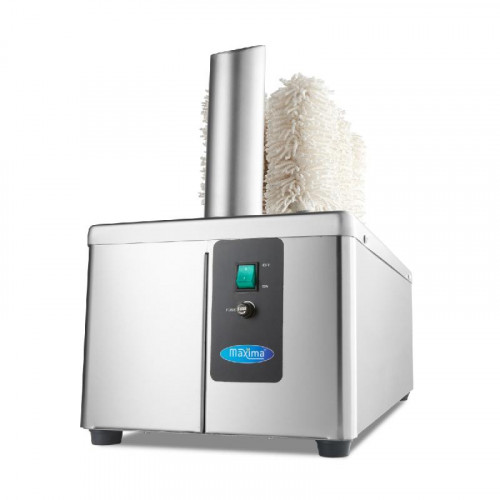 Полировочная машина для бокалов Maxima 09380000 Настольная машина с 8 щетками и воздушным обдувом для HoReCa
