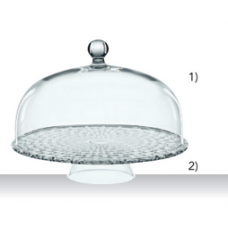 Footed cake plate 32 cm with Dome 30 cm,  BOSSA NOVA, 99528, Nachtmann