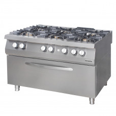 Gas Cooking Unit,6 Open Burners On Gas Oven, OSOGF 12090 S, Ozti, 900 serie, 7865.N1.12908.50