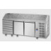 2 doors Refrigerated Pizza Counter GN 1/1 with 6 neutral drawers and granite working top, Tecnodom PZ03EKOC6