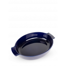 Oval  ceramic baker, blue color,40 cm, 60572, Appolia, Peugeot
