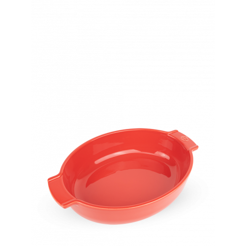 Oval  ceramic baker, red color,31 cm, 60596, Appolia, Peugeot