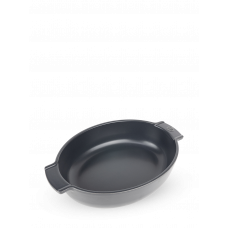 Oval  ceramic baker, slate  color,31 cm, 60602, Appolia, Peugeot
