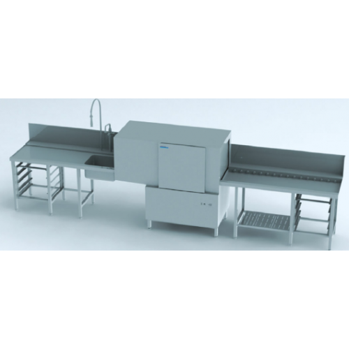 Single-tank rack conveyor dishwasher, serie ST, STR 130 with corner drying zone, Winterhalter