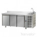3 doors Stainless Steel GN 1/1 Refrigerated Counter with complete sink, Tecnodom TF03MIDGNL