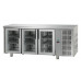 3 glass doors Stainless Steel GN 1/1 Refrigerated Counter with 2 Neon lights, Tecnodom TF03MIDPV