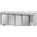 Masă frigorifică de patiserie, din otel inoxidabil, 600x400, cu 4 uși, fără suprafață de lucru ,  conceput pentru unitatea de condensare la distanță, cu temperatură normală, Tecnodom TP04MIDSGSP