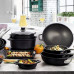 Cratiță antiaderentă CHOC EXTREME Ø24 cm, 4,7 l, cu capac din sticlă, 10-831124, de Buyer