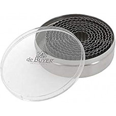 Set de decupatoare rotunde ondulate pentru aluat (9 buc.), 3324.00N, de Buyer